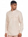Ethnix by Raymond Mens Cotton Regular Tunic Shirt (RTHA00134-YB_Beige_96)...