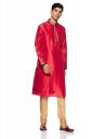 ethnix Men Red Polyester Regular Fit Kurta With Churidar...