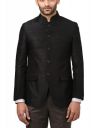 Ethnix Silk Black Regualr Fit Jacket...