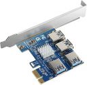 Etzin PCIe 1 to 4 Riser Card, Pcie Splitter - (EPL-739PC)...