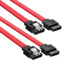 ETZIN SATA Cable III 6Gbps Straight HDD SDD Data Cable with Locking Latch 16 inches Personalcomputer (RED, PACK OF - 2) 1197CC...