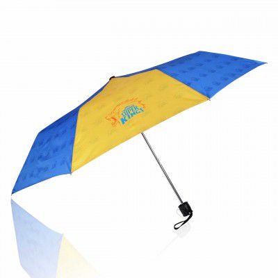 EUME Chennai Super Kings (CSK) Official 21.5\' inch 3 Fold Manual Hand Open Umbrella