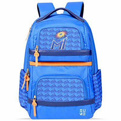 EUME Mumbai Indians 29 Ltrs Laptop Backpack with 1 Compartment |  Fit Up to 15 inch Laptop | Royal Blue Color