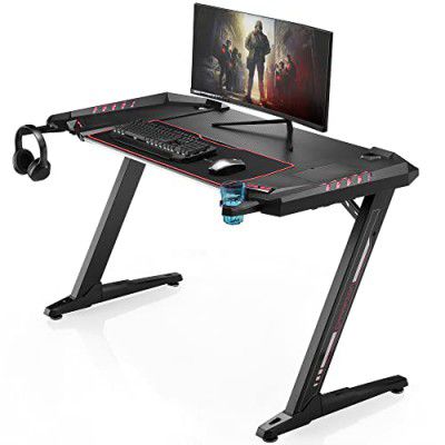 {Extra Rs.2750 OFF} EUREKA ERGONOMIC Z2 Gaming Desk 50.6'' Z Shaped Office PC Computer Gaming Table