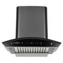 Eurodomo 60 cm 1200 m³/hr Auto-Clean curved glass Kitchen Chimney (Hood Classy Plus HC SC BF BK 60)...