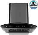 Eurodomo Hood Indigo PRO HC SC FL BK 60 Auto Clean Wall Mounted Chimney  (Black 1200 CMH)...