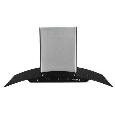 Eurodomo 90 cm 1100 m³/HR Auto-Clean Curved Glass Kitchen Chimney (Hood Orient Plus SS TC 90)
