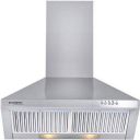 Eurodomo Sapphire PB SS 60 Wall Mounted Chimney (Stainless steel 850 CMH)...
