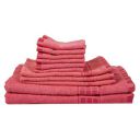 Eurospa Set of 10 Cotton Bath + Hand + Face Towel Set Pink (SPDHFCB159PNM10)...