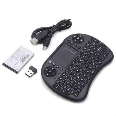 EVALUEMART Mini 2.4GHz Wireless Touchpad Keyboard with Mouse (with Backlight) for PC/PAD/360XBox/PS3/Google Android TV Box/HTPC/IPTV (2.4G Black)