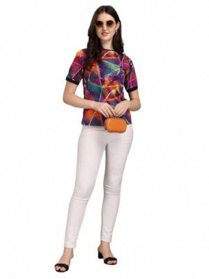 EVANTA Womens & Girls Polyester Printed Short Sleeve Top (EV-Top-4 Variation)