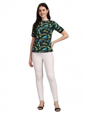 EVANTA Womens & Girls Polyester Printed Short Sleeve Top (EV-Top-4 Variation)