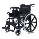 Everactiv by HCAH Everyday Premium Foldable Wheelchair with 2 Extra Seat Cushions, 6 Wheels & Brakes for extra safety, Side Pouch, Bottle Holder...