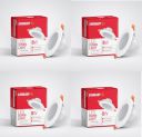Everady 8W Downlight for Junction Box Round | 6500K Lumen |3 inch Cutout, 22mm Height | Pack of 4...