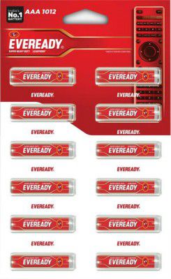 EVEREADY 1012 Carbon Zinc AAA Batteries | 1.5 Volt | Highly Durable & Leak Proof Battery  (Pack of 12)
