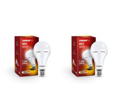 Eveready 12W B22D Emergency Inverter LED Bulb| Cool Day Light (6500K) | (2)