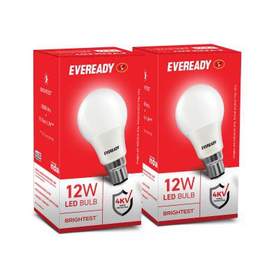 Eveready 12W LED Bulb, Cool White Day Light, [ Pack of 2 ]