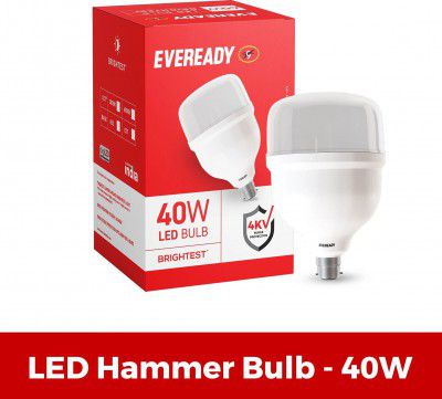 EVEREADY 40 W Flickering, Eye Safety Compliance Standard B22 LED Bulb (White)