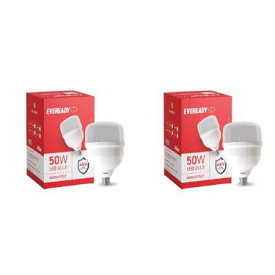 Eveready 50W LED Hammer Bulb | Cool Day Light (6500K) b22d (Pack of 2)