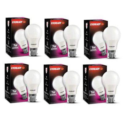 Eveready 7W B22 Led Light Bulb | Pack Of 6 (6500K)