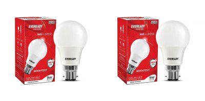 Eveready 9W B22 LED Cool Day Light Bulb, Pack of 2 (8901691014272)