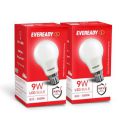 Eveready 9W LED Bulb, Warm White (3000K), B22 Base, Energy-Efficient, 4kV Surge Protection, Long-Lasting Durability - Pack of 2...