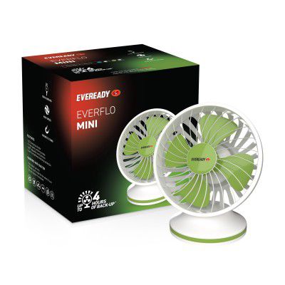 Eveready FE01 Everflo mini Rechargeable Fan, Green