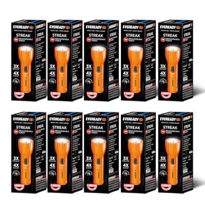 Eveready Streak DL22, Rechargeable 1W Emergency Torch, Pack of 10
