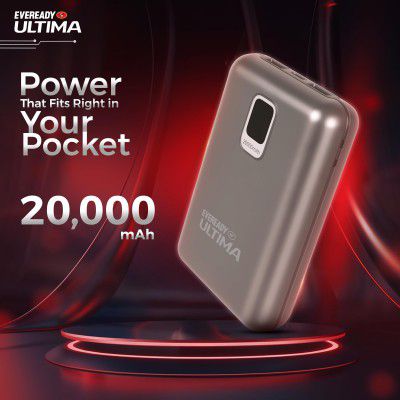 Eveready Ultima Power Bank PB 21, 20,000mAh, 22.5W Fast Charging