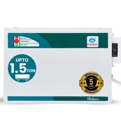 Everest 4KVA Deluxe Voltage Stabilizer Used for Inverter AC & Split AC Upto 1.5 Ton | Working Range: 170V - 270V | Convenient LED Indicator | White