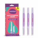 Evereve Face & Eyebrow Razor for Women, Pack of 3, German Steel Blades, Instant Painless Hair Removal, For All Skin Types...