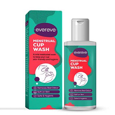 Evereve Menstrual Cup Wash with Aloe Vera 100 ml, menstrual cup cleaner, safe for skin, protects the material of the menstrual cup