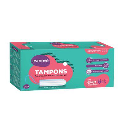Evereve Tampons, For Regular Menstrual flow, 20 pcs