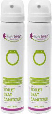 everteen Instant Toilet Seat Sanitizer Spray for Women – 2 Packs (90ml Each) Floral Spray Toilet Cleaner  (2 x 90 ml)