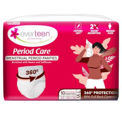 everteen Period Care M-L Disposable Period Panties For Women – 1 Pack (10 Panties) 