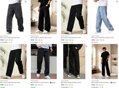Flipkart : Up to 90% OFF - Every Choice Mens Jeans | Starts @199/-