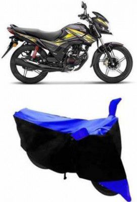 Everyonic Two Wheeler Cover for Honda (CB Shine Blue Black)