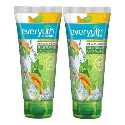 Everyuth Naturals Anti Acne, Anti Marks Tulsi Turmeric Face Wash- 150 g (Pack of 2)