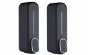EVGREF Plastic Liquid Soap Dispenser 352 Ml (Black) (Set Of 2)...