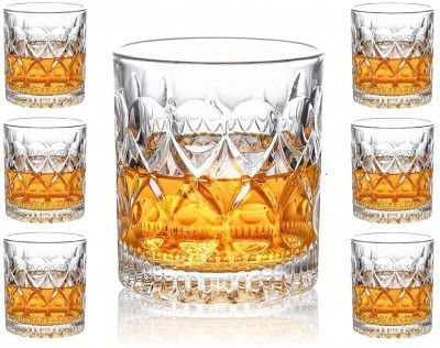 Eviqe Store Premium Style Whiskey Glass Set of 6 (Circle Glass)