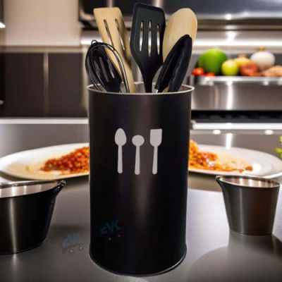 EVK® Self Draining Tableware Storage Box -  Dining Table steel utensils holder 
