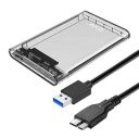 EVM 2.5" SATA SSD Casing USB 3.0 - Portable External Hard Drive/SSD Transparent Case Cover - Fast Transfer Speeds Upto 5Gbps, On-The-Go Storage & Data Backup (ESC-TP01)...