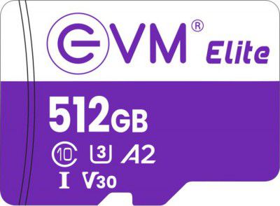 EVM U3 V30 512 GB MicroSD Card Class 10 100 MB/s Memory Card