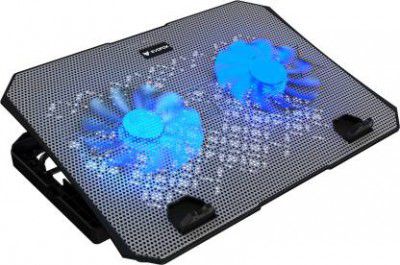 EVOFOX Frost 15.6 inches with blue LED 2 Fan Cooling Pad  (Grey)