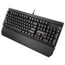 EvoFox Katana Fully Programmable Mechanical Gaming Keyboard with Blue Switches, Backlit Keys, Wrist Pad, and Windows Software...