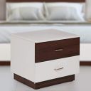 EVOK Element Engineerwood Night Stand- White + Walnut...