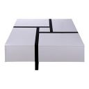 EVOK MDF Zen Engineerwood Coffee Tbale in White/Black Colour...