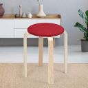 Evok Oyster Bentwood Round Stool (Red)...