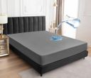 EVOL Elastic Strap Double Size Waterproof Mattress Cover  (Grey)...