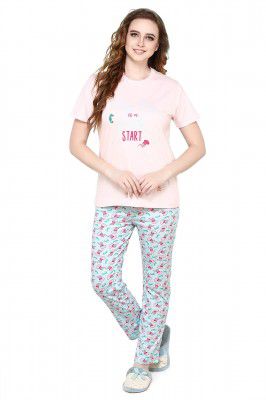 Evolove Womens Cotton Printed Pyjama Set Pack of 1